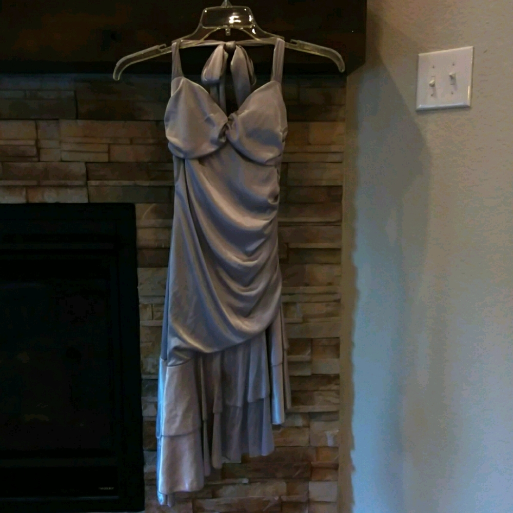 Petite Silver Party Dress